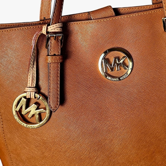 Michael Kors Tan Leather Tote Bag - Picture 2 of 14